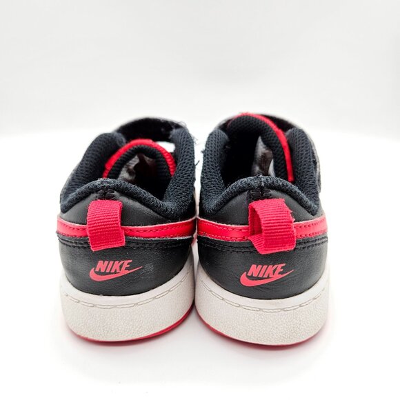 Nike Court Borough Low 2 Black Red White Toddler Boys Sneakers Sz 9C BQ5453-007 - Picture 4 of 12